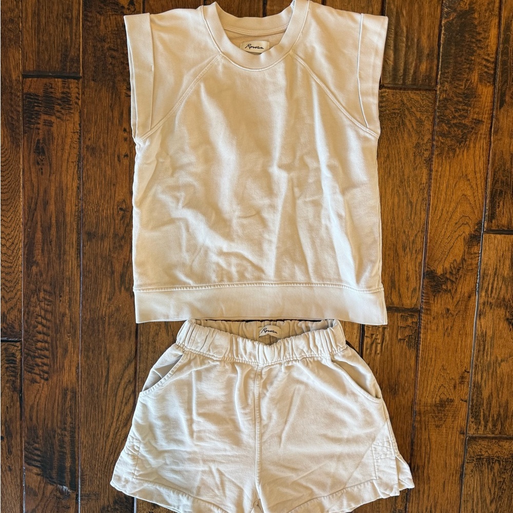 Ivory Sleeveless Top and Shorts Set from Rowan